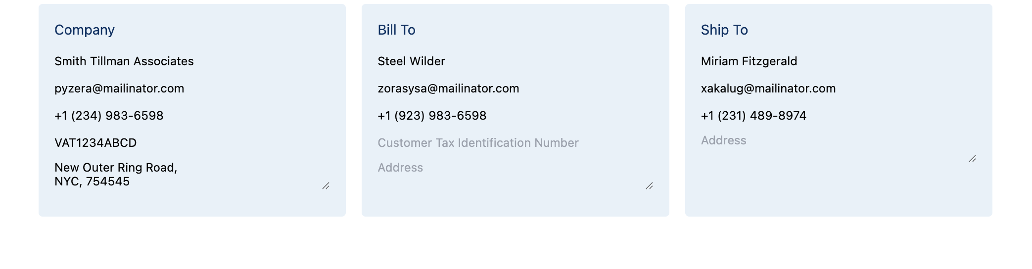 business details